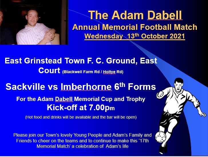 The Adam Dabell Memorial Match Flyer